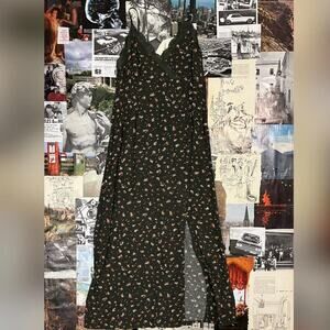 Army green maxi dress